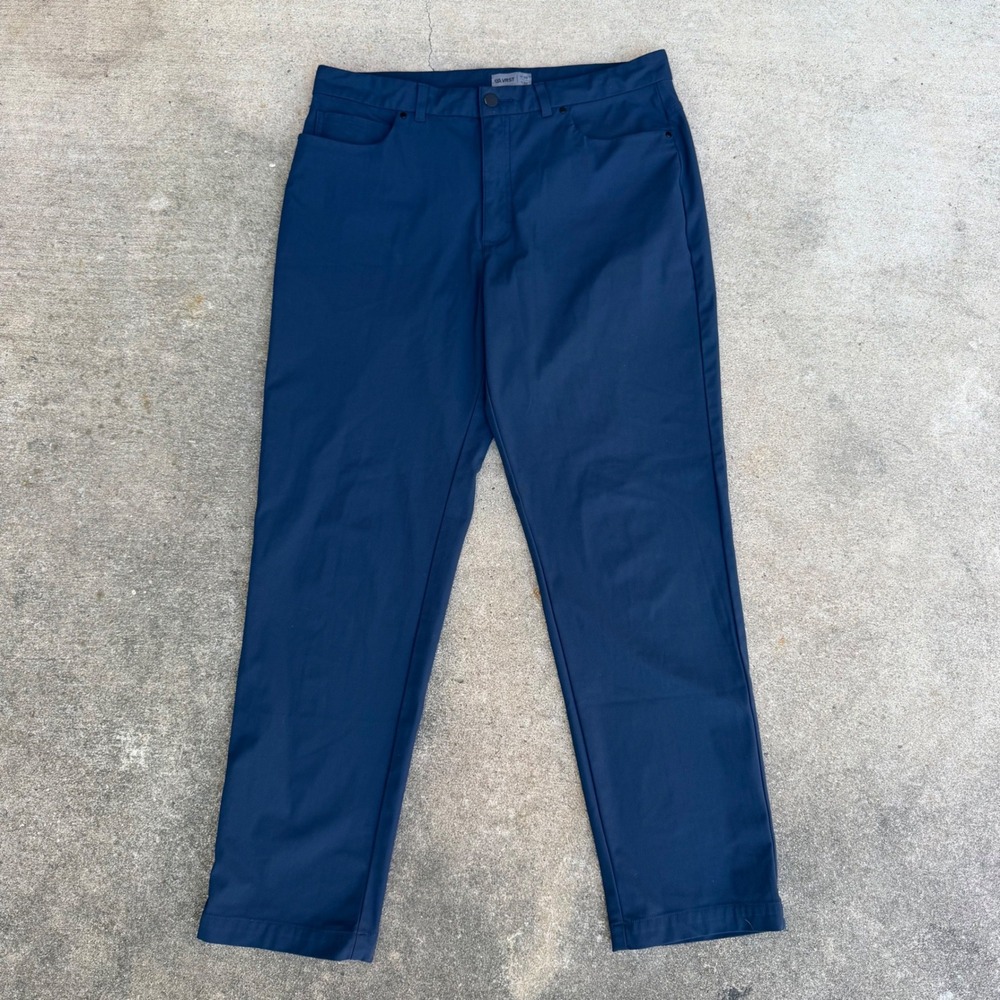 VRST Mens Limitless 5-Pocket Slim Fit Pants Navy Blue 35x32 Golf Trousers